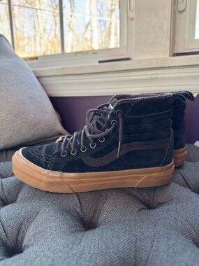 Vans Black Suede MTE High-Top Sneakers with Gum Sole